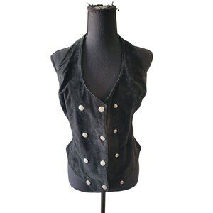 Harley-Davidson Black Vest with Silver Buttons